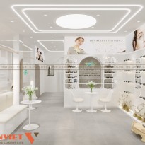 Thiết kế tiệm kính mắt Minh Quang giữa trung tâm Thái Nguyên